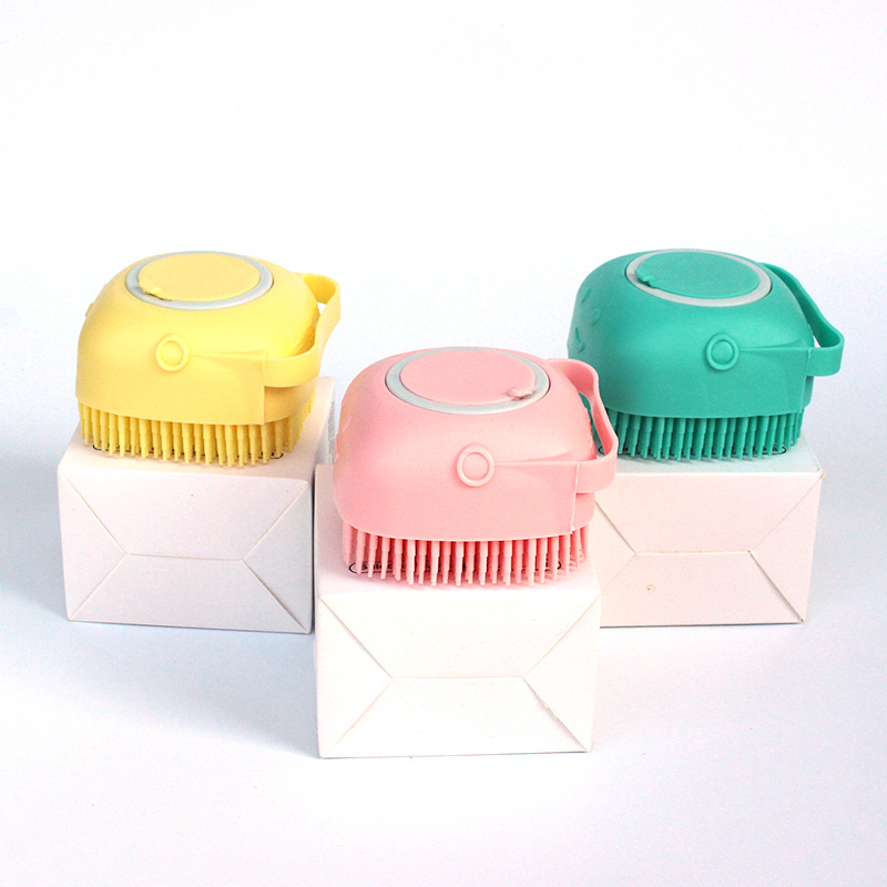2-in-1 Silicone Pet Shampoo Brush & Grooming Scrubber