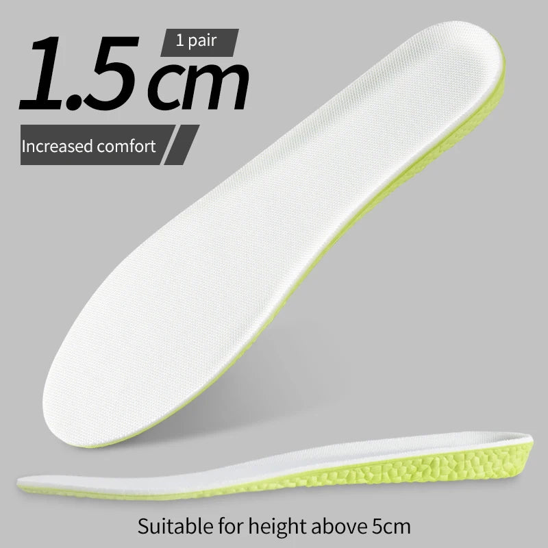 Adjustable Height Increase Insoles – Comfortable & Breathable Shoe Inserts (1.5cm-3.5cm)