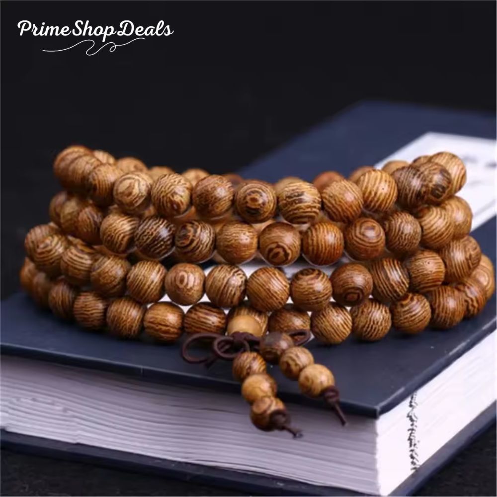 Natural Sandalwood 108 Bead Meditation Bracelet