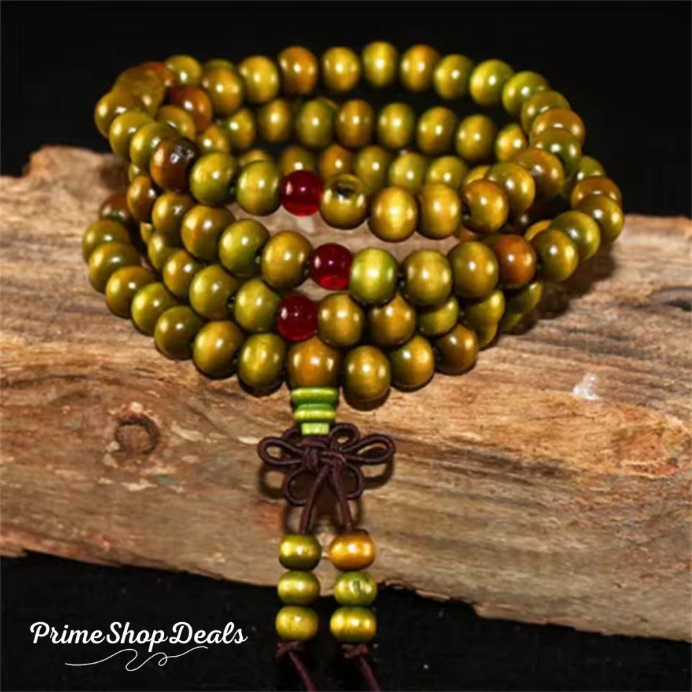 Natural Sandalwood 108 Bead Meditation Bracelet