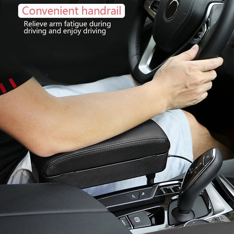 Adjustable Car Armrest with Storage Compartment - Universal Fit for Enhanced Comfort