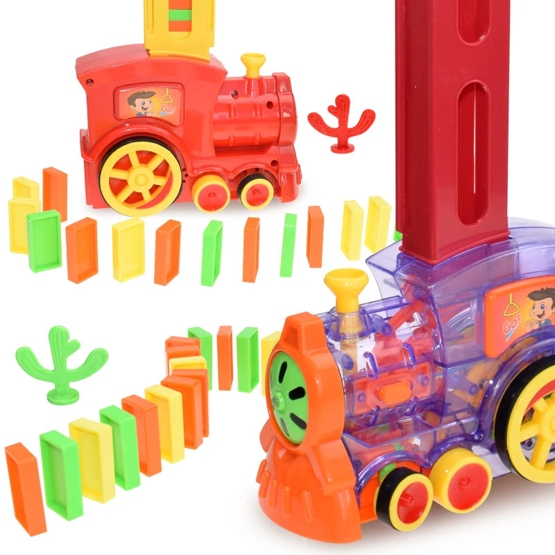 Domino Domino Mini Train Fun Automatic Placement Building Block Children's Electric Puzzle Toy Car