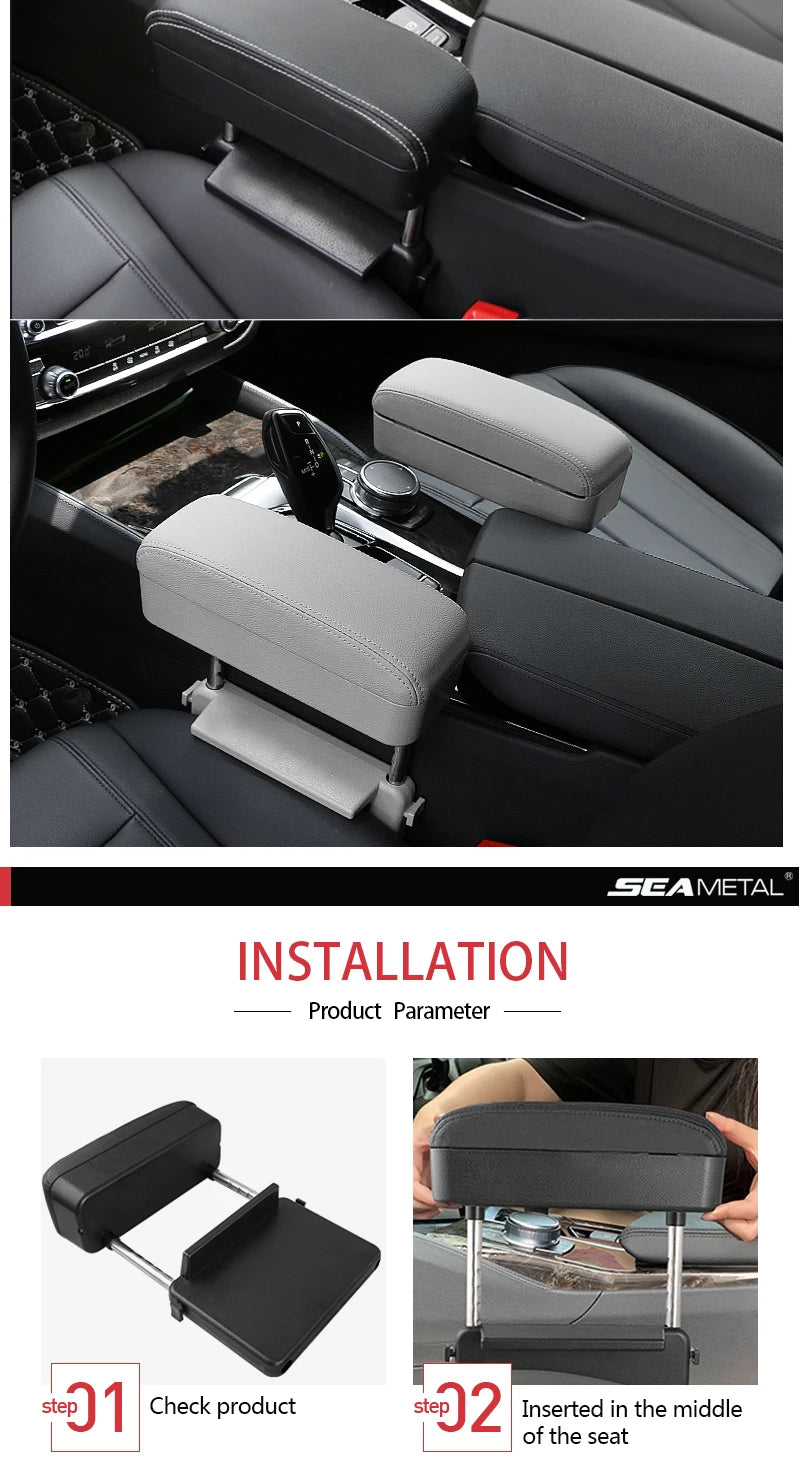 Adjustable Car Armrest with Storage Compartment - Universal Fit for Enhanced Comfort