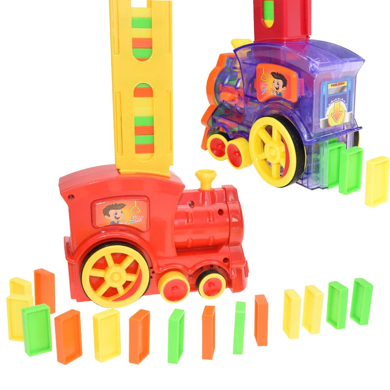 Domino Domino Mini Train Fun Automatic Placement Building Block Children's Electric Puzzle Toy Car
