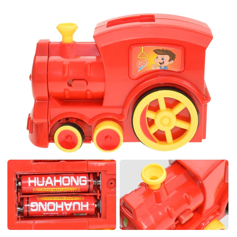 Domino Domino Mini Train Fun Automatic Placement Building Block Children's Electric Puzzle Toy Car