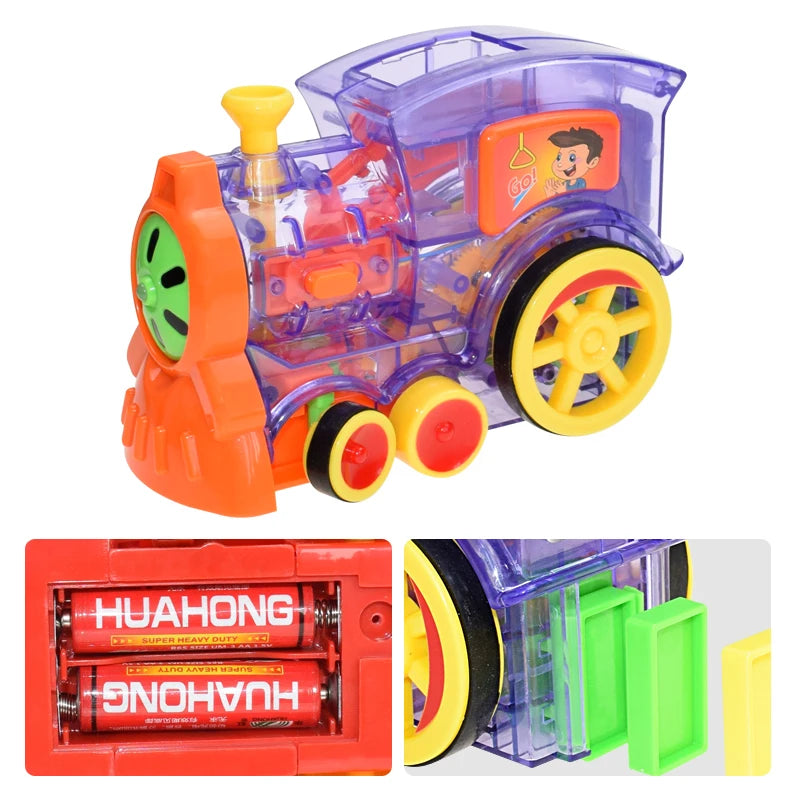Domino Domino Mini Train Fun Automatic Placement Building Block Children's Electric Puzzle Toy Car