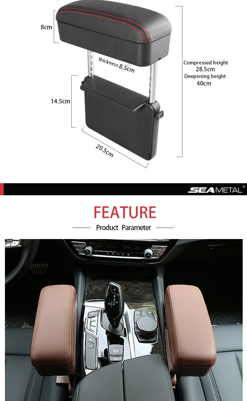 Adjustable Car Armrest with Storage Compartment - Universal Fit for Enhanced Comfort