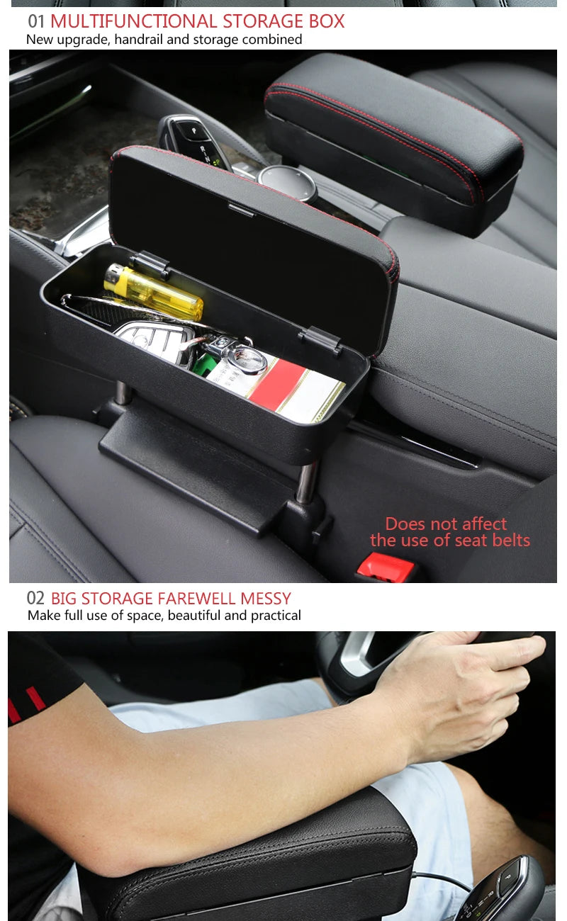 Adjustable Car Armrest with Storage Compartment - Universal Fit for Enhanced Comfort