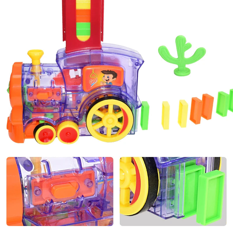 Domino Domino Mini Train Fun Automatic Placement Building Block Children's Electric Puzzle Toy Car