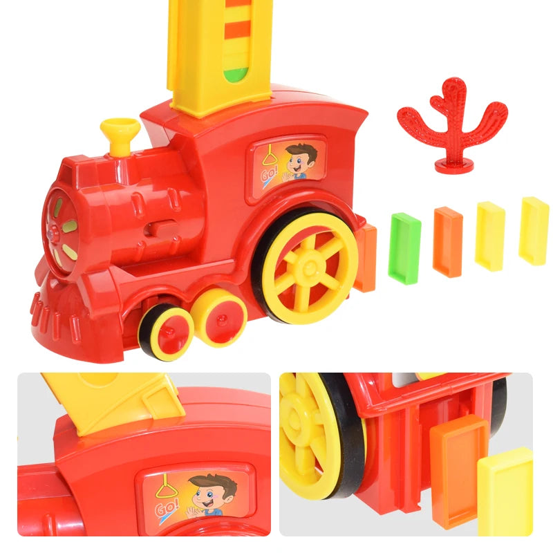 Domino Domino Mini Train Fun Automatic Placement Building Block Children's Electric Puzzle Toy Car