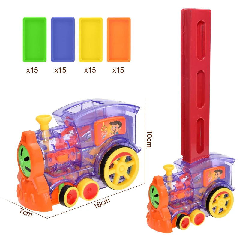 Domino Domino Mini Train Fun Automatic Placement Building Block Children's Electric Puzzle Toy Car