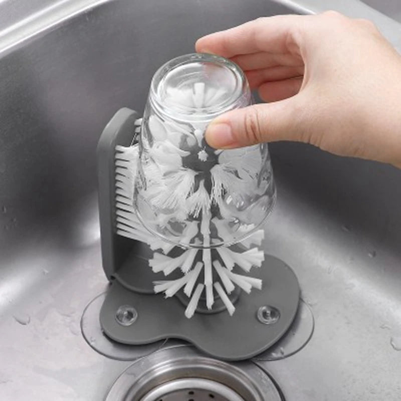 2-in-1 Suction Cup Sink Brush