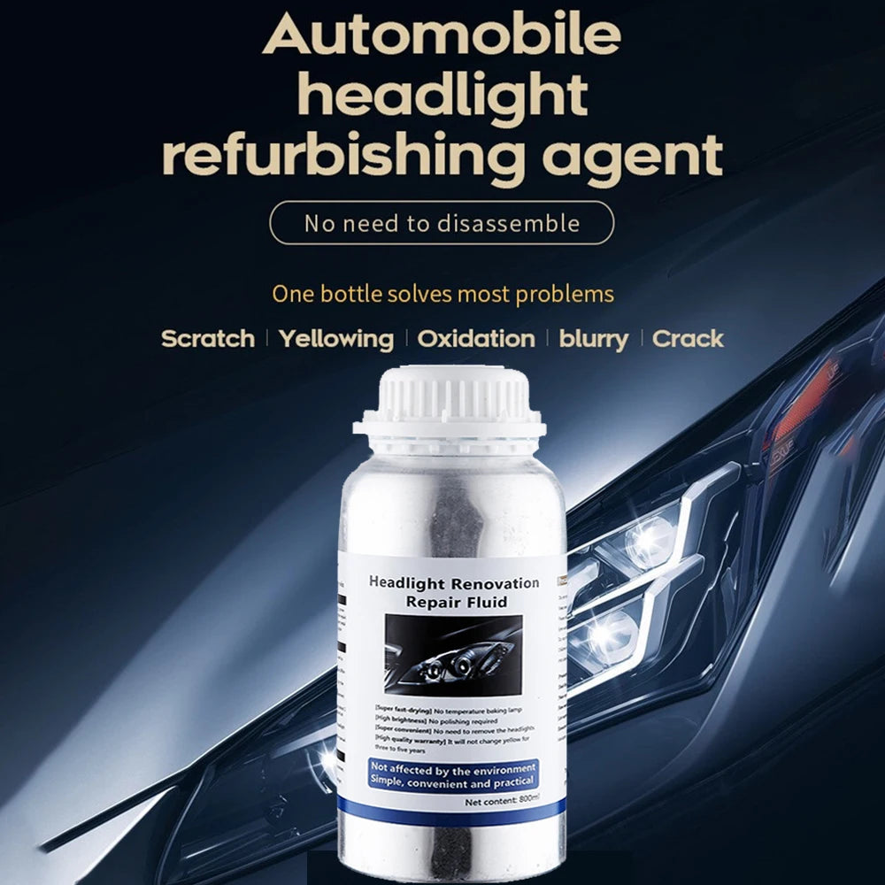 Car Headlight Restoration Kit - Polish & Brighten Faded Headlights