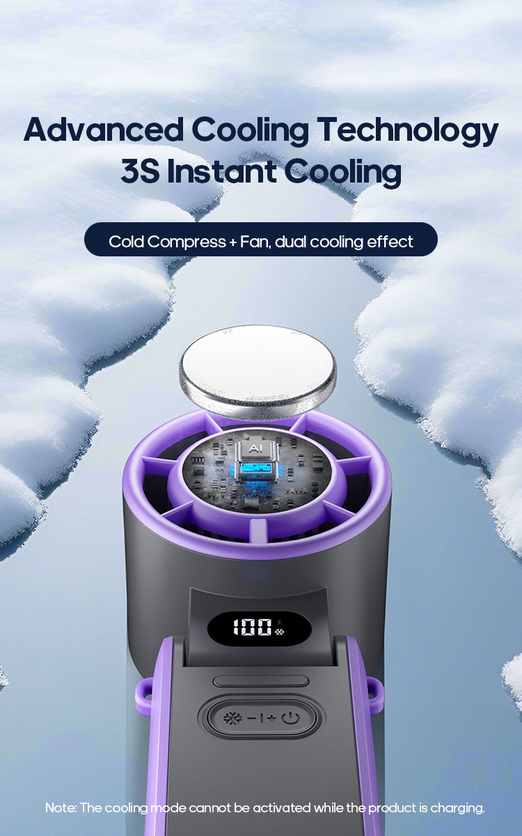Portable Turbo Cooling Fan – 3600mAh Rechargeable