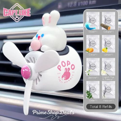 Pilot-Themed Car Air Freshener with Propeller Fan Clip