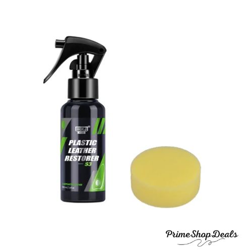 Car Plastic & Leather Restorer – Non-Greasy, UV-Protective Shine for Interiors