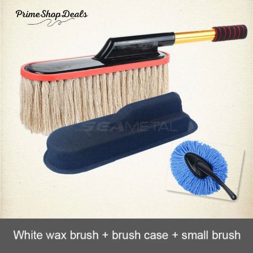 Adjustable Telescopic Microfiber Car Duster with Wax-Treated Cotton Strands