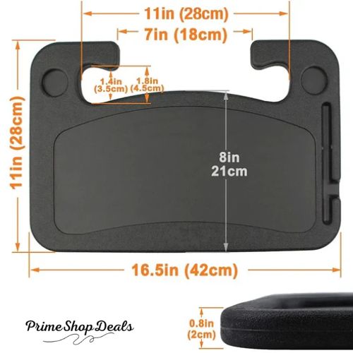 Portable Car Steering Wheel Tray for Laptop, Dining, and Drinks