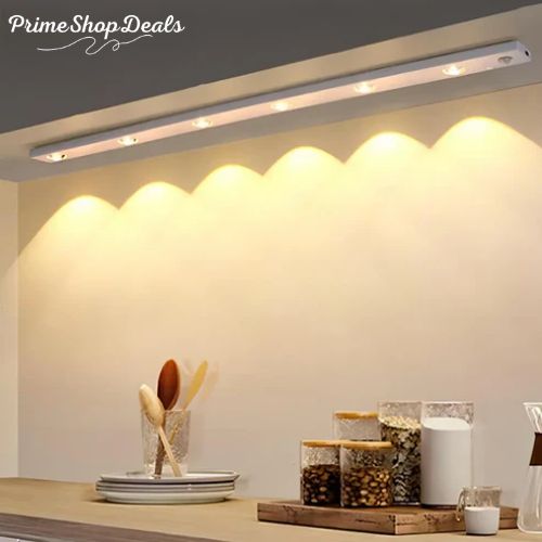 Rechargeable Motion Sensor LED Cabinet Light – Sleek Design with Adjustable Brightness