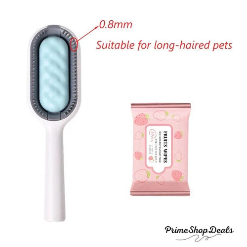Double-Sided Pet Hair Removal Grooming Brush for Cats and Dogs