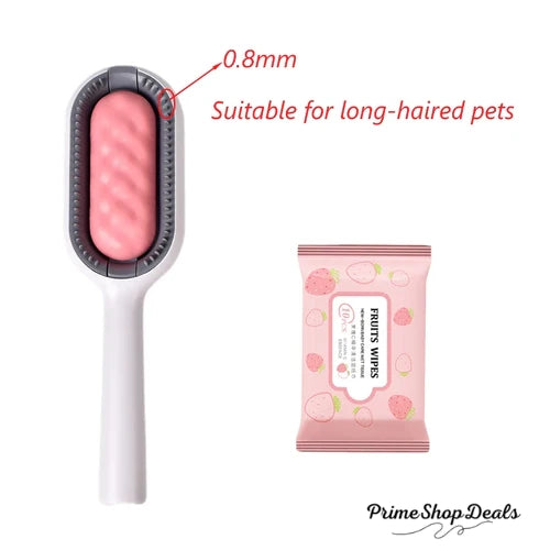 Double-Sided Pet Hair Removal Grooming Brush for Cats and Dogs