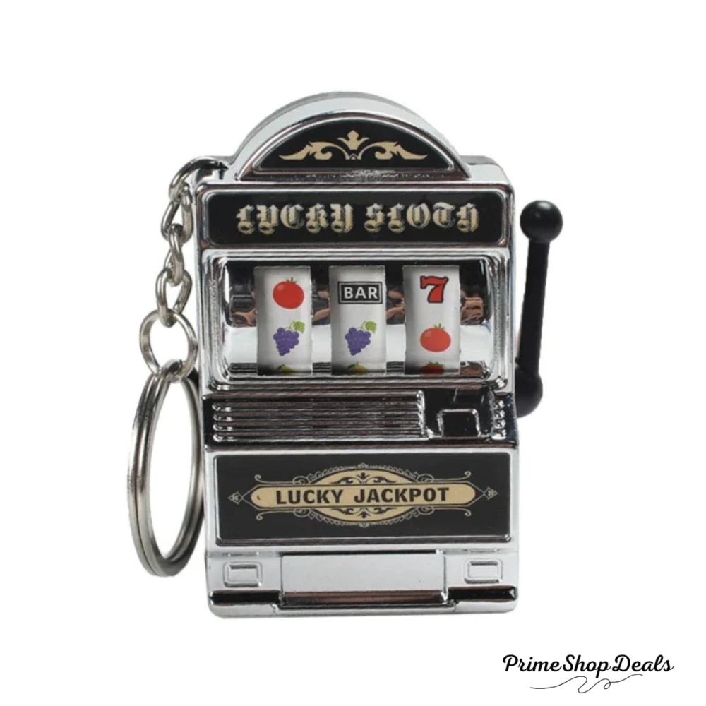 Mini Slot Machine Keychain – Lucky Charm and Fun Casino Pendant