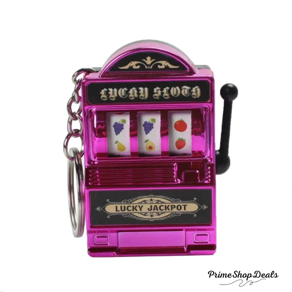 Mini Slot Machine Keychain – Lucky Charm and Fun Casino Pendant