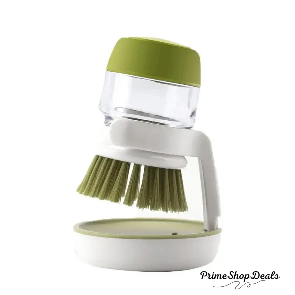 Multi-Use Soap Dispensing Dish Brush with Storage Tray