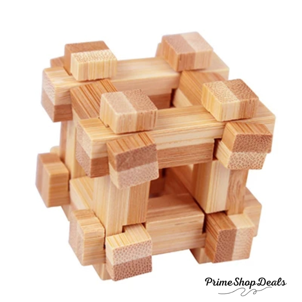 Wooden Kong Ming & Lu Ban Lock 3D IQ Puzzle Toy
