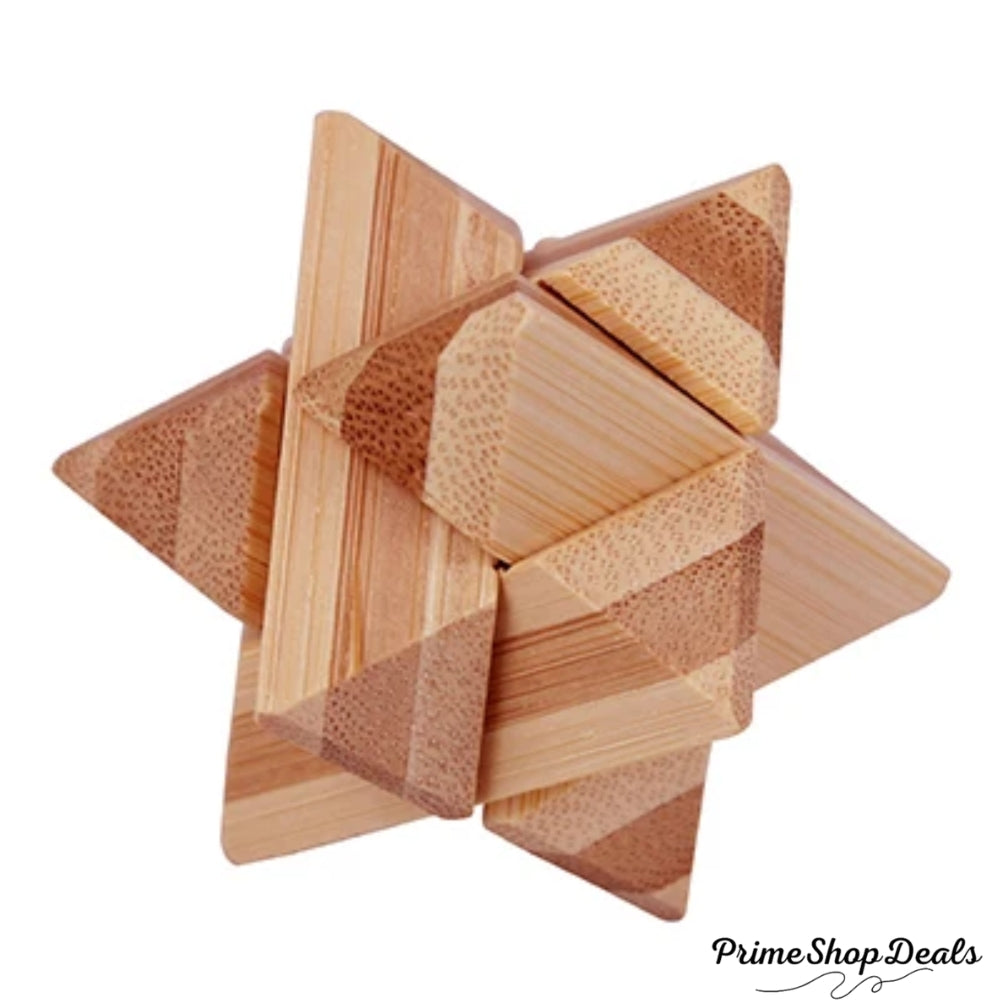 Wooden Kong Ming & Lu Ban Lock 3D IQ Puzzle Toy