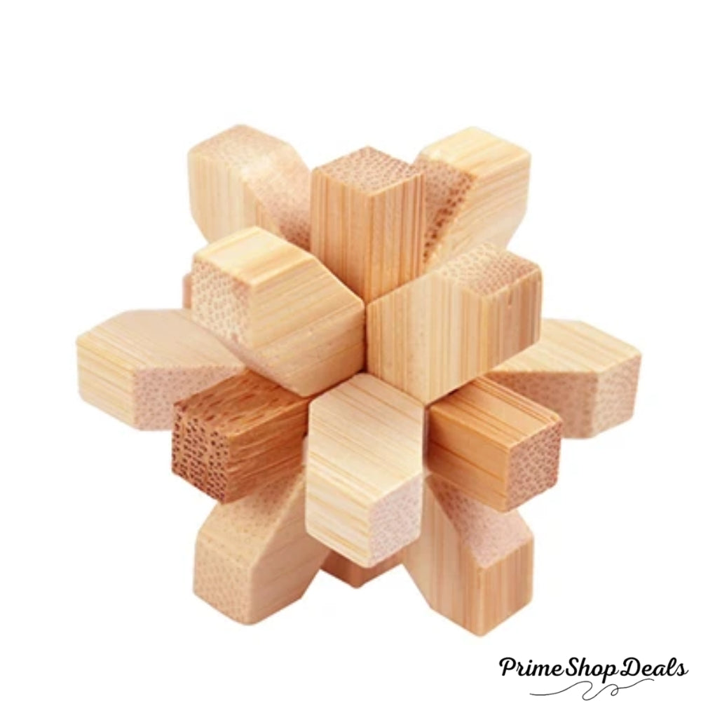 Wooden Kong Ming & Lu Ban Lock 3D IQ Puzzle Toy