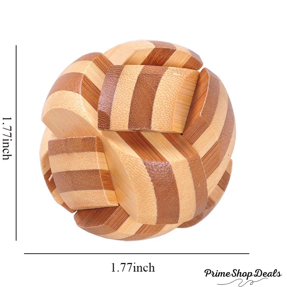 Wooden Kong Ming & Lu Ban Lock 3D IQ Puzzle Toy