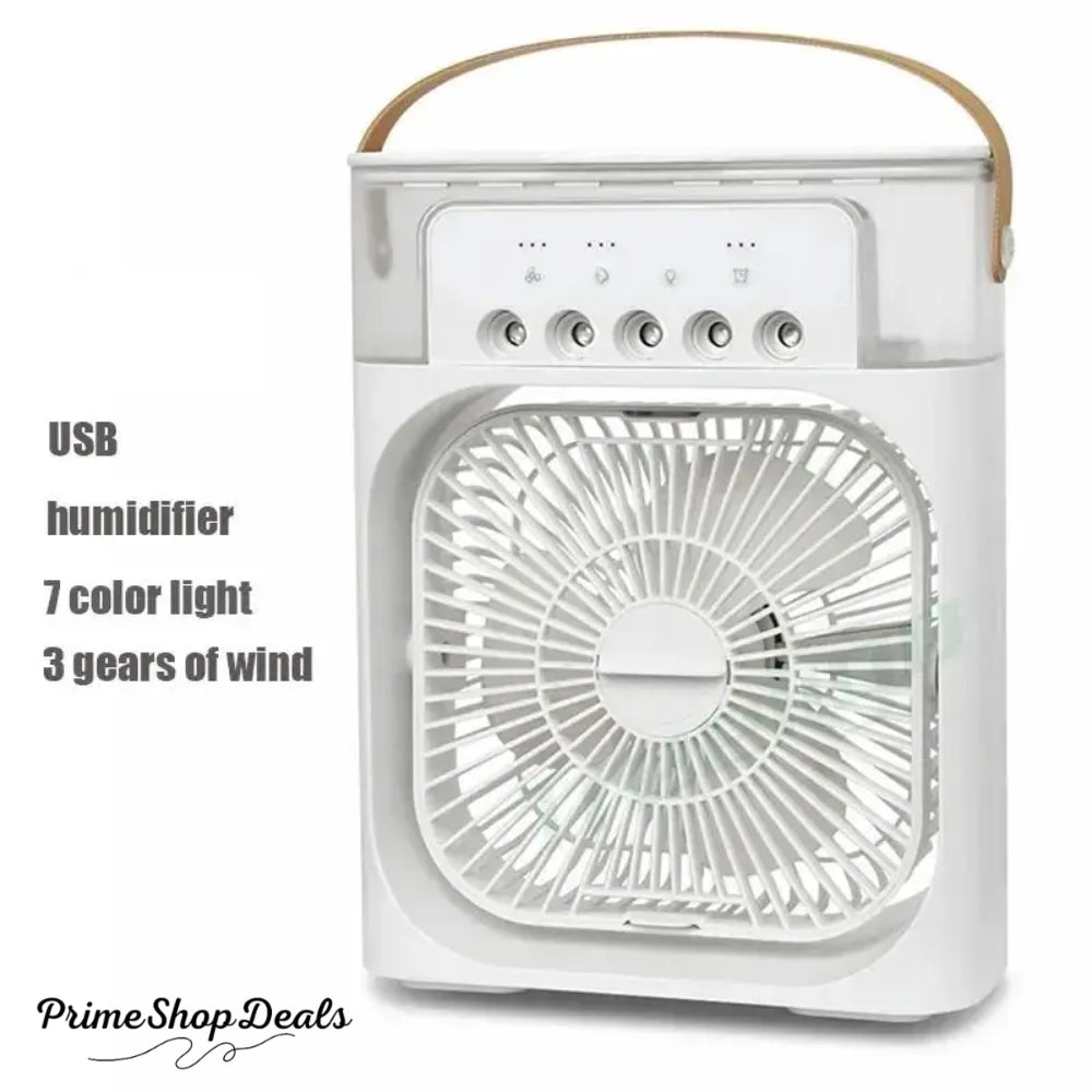 Portable 2-in-1 Fan and Humidifier with LED Night Lights - Stay Cool and Comfortable