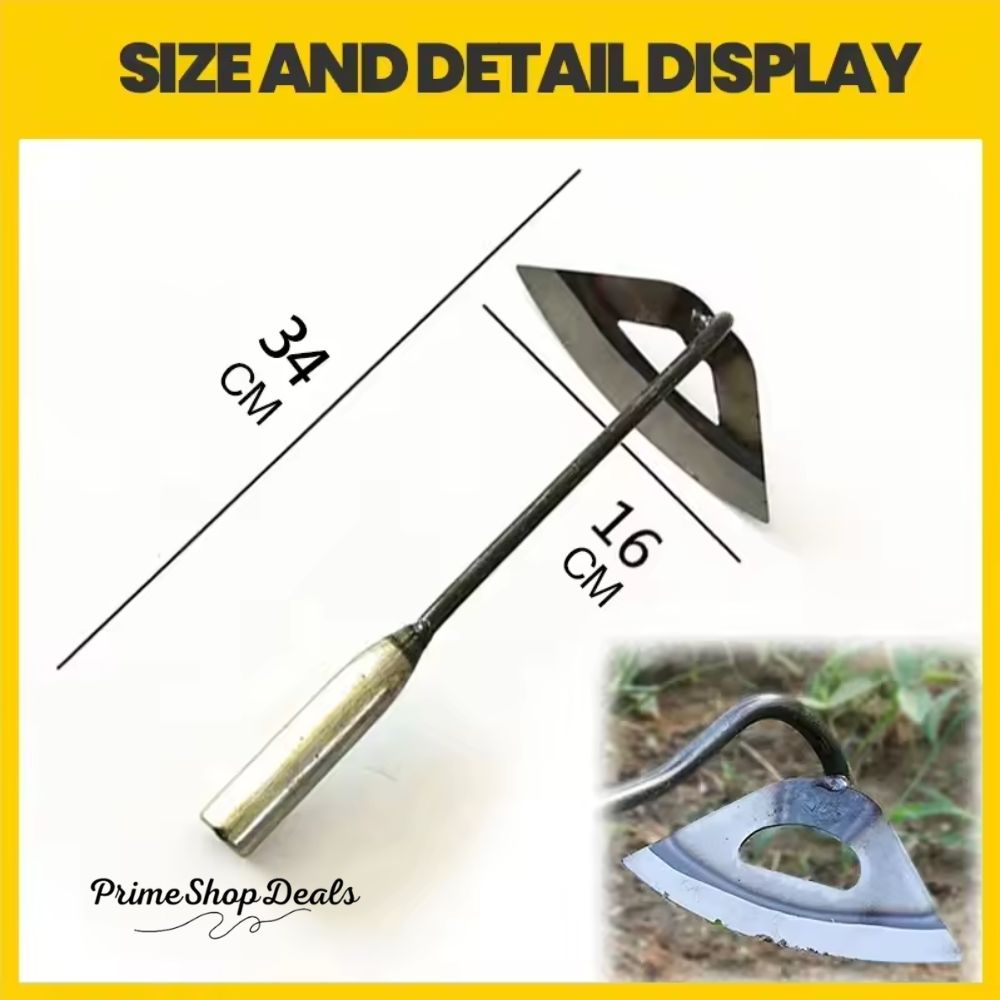 Heavy-Duty Hollow Steel Hand Hoe – Garden & Farm Weeding Tool