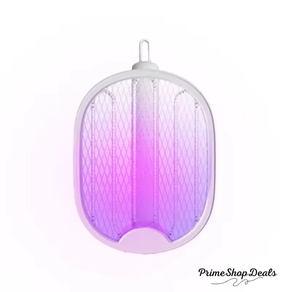 Foldable USB Electric Mosquito Zapper – 4-in-1 Silent Insect Killer Racket