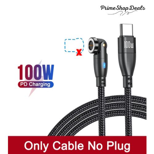 100W Magnetic USB Type-C Fast Charging 3-in-1 Cable