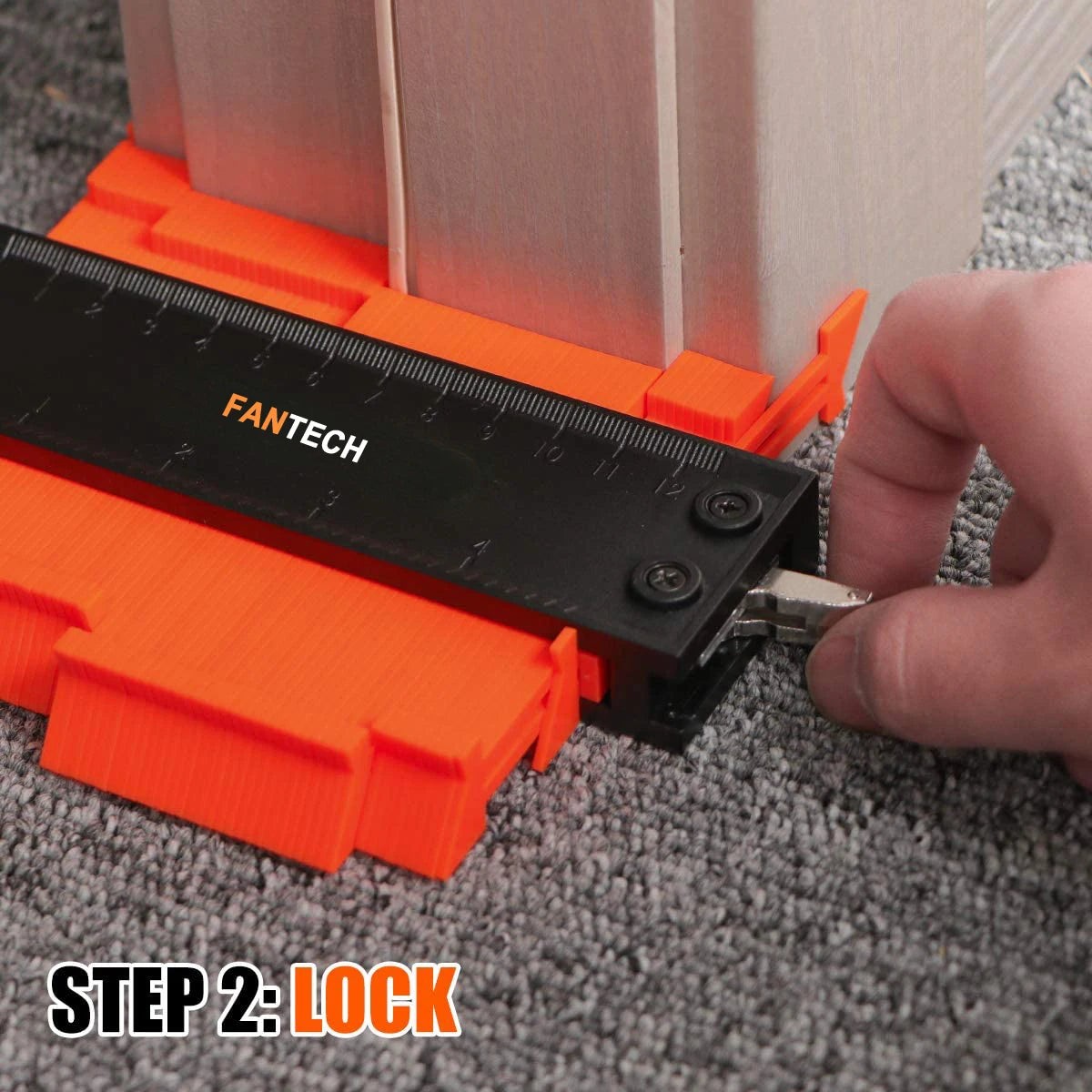 Precision Contour Gauge with Lock – Shape Duplicator Tool for Woodworking, Tiling & DIY Projects