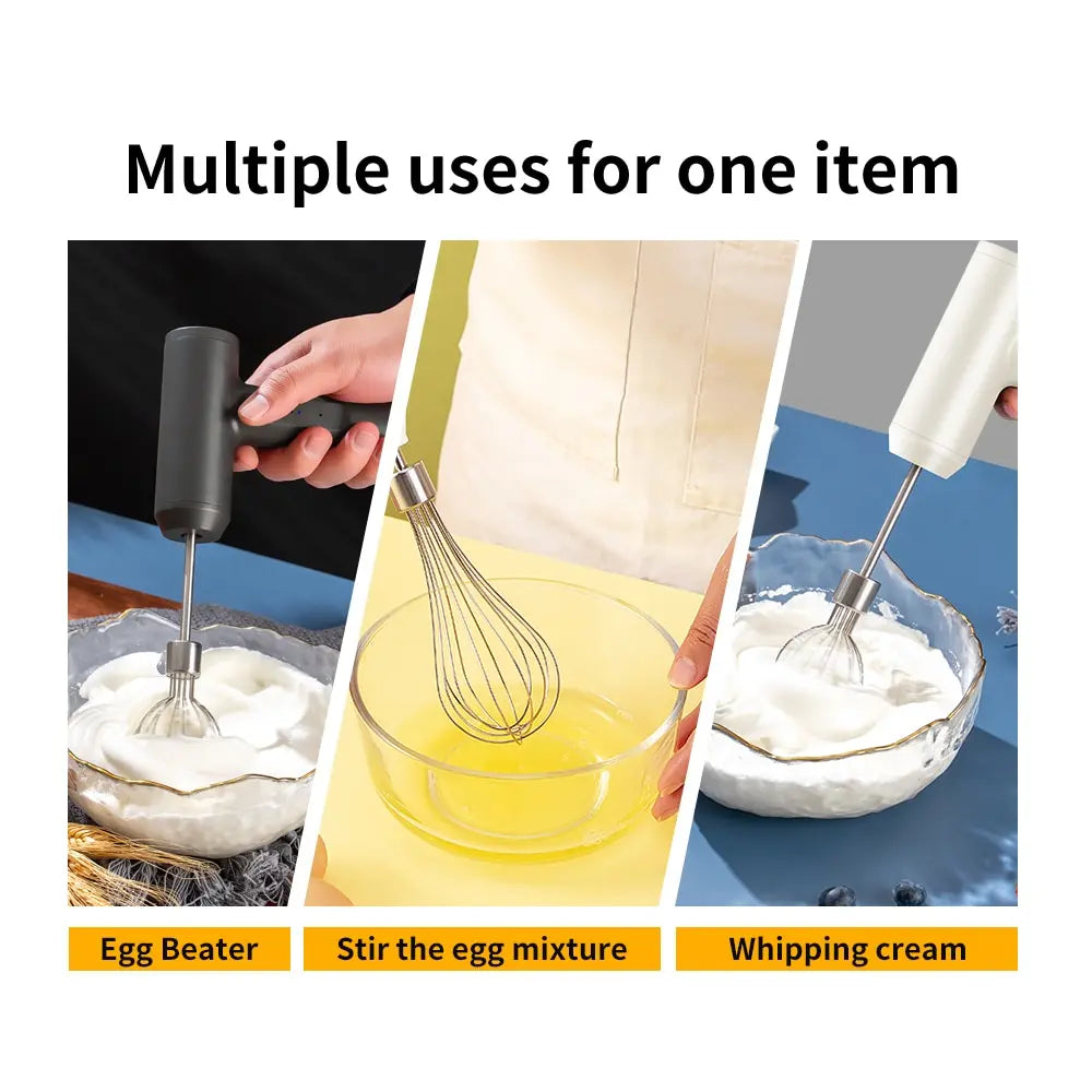 Portable 3-Speed Electric Hand Mixer - Egg Beater & Baking Tool
