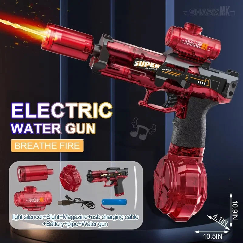 LED Light-Up Electric Water Blaster – Rechargeable & Auto-Firing