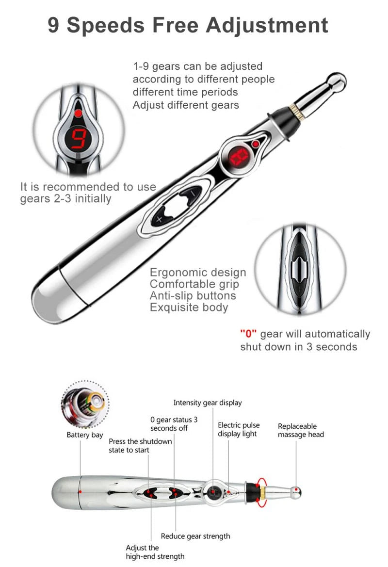 Electronic Acupuncture Pen – Meridian Pulse Therapy for Pain Relief