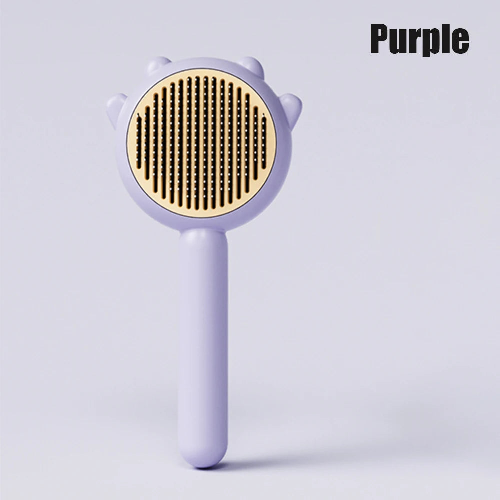 Self-Cleaning Pet Grooming Brush with Massage Needles
