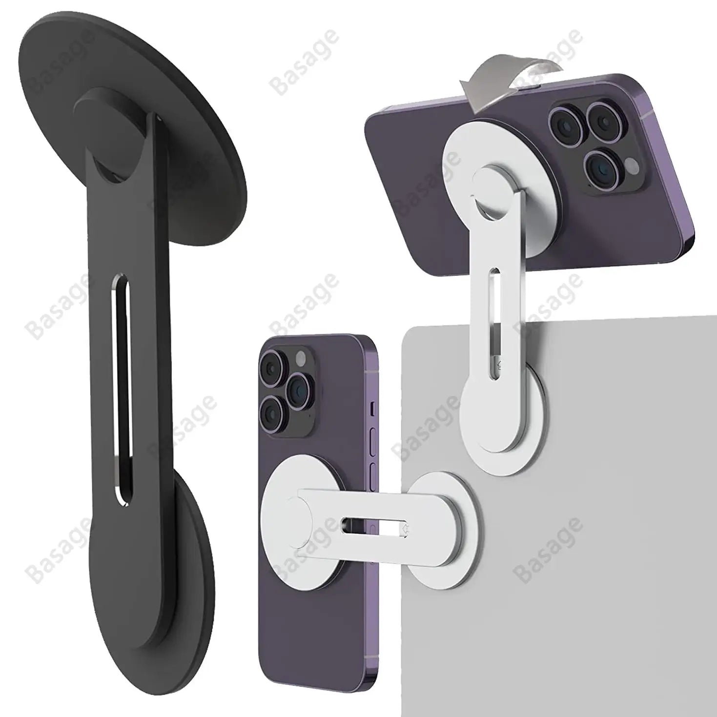 Slim Magnetic iPhone Mount for Laptops – 180° Adjustable Continuity Flip Holder