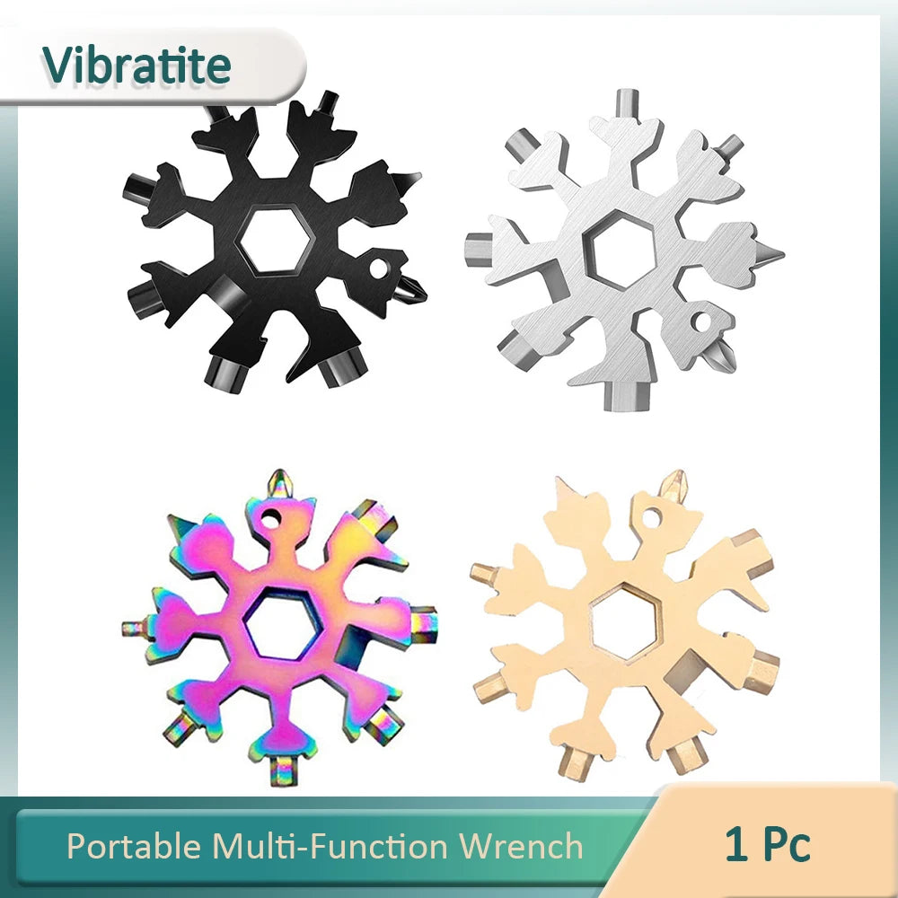 18-in-1 Snowflake Multi-Tool - Versatile Stainless Steel Gadget for All Your Needs