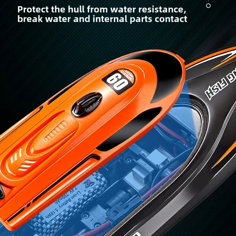High-Speed 2.4GHz RC Racing Speedboat – Waterproof & Self-Righting