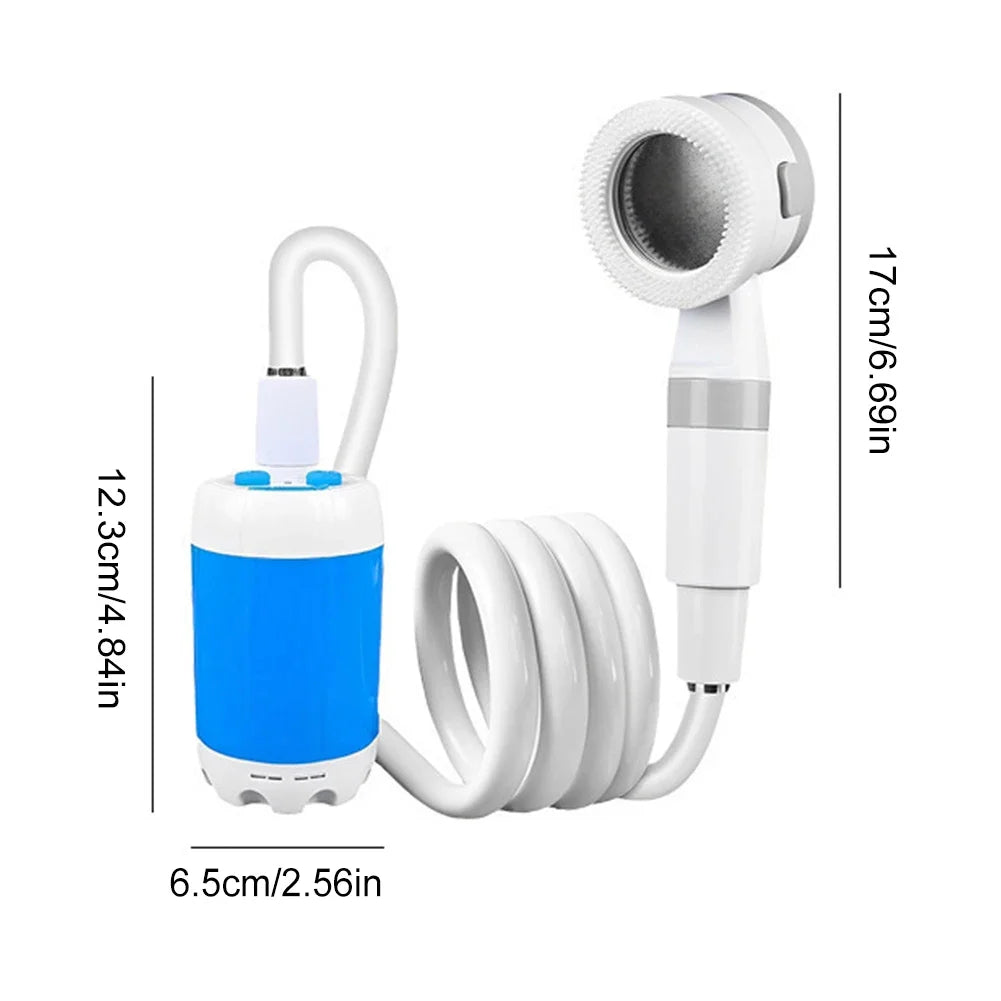 Portable Rechargeable Camping Shower Pump – Digital Display 6000mAh Outdoor Shower System
