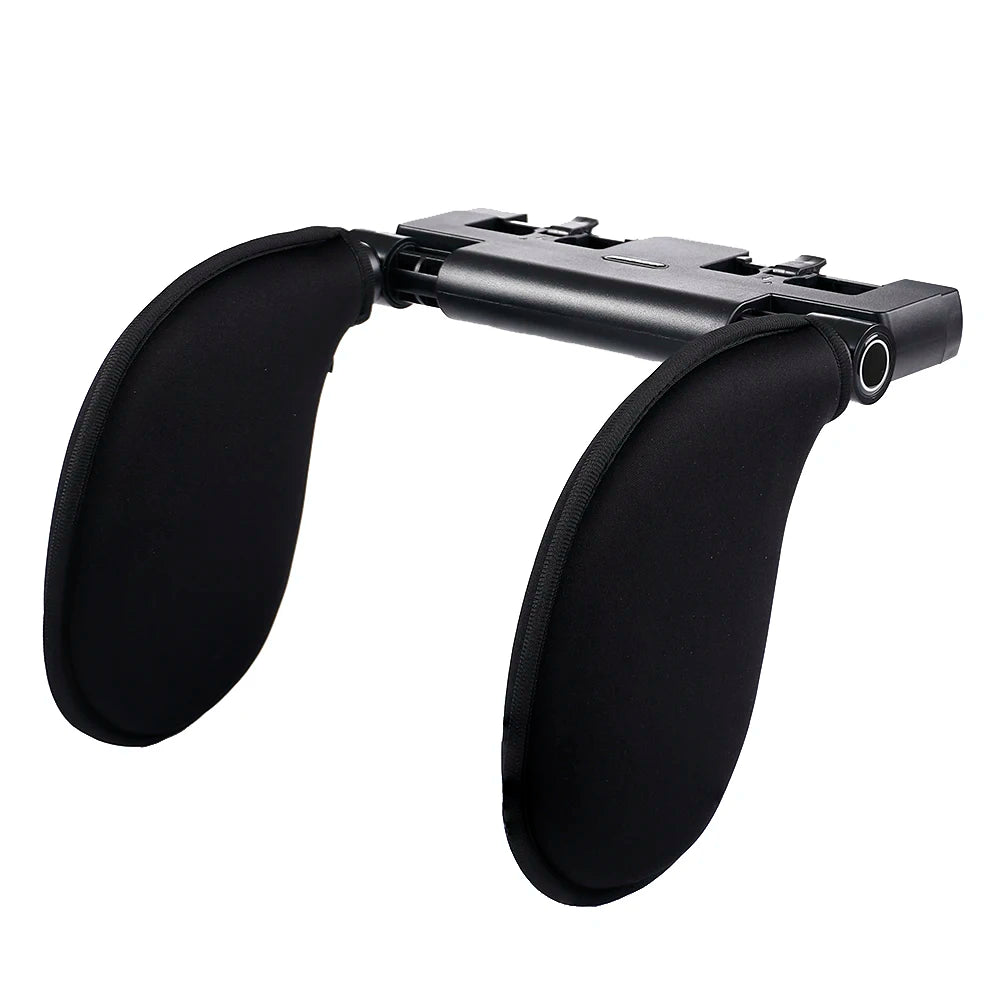 Adjustable 180° Car Seat Headrest Pillow with Memory Foam Support