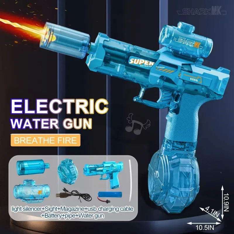 LED Light-Up Electric Water Blaster – Rechargeable & Auto-Firing