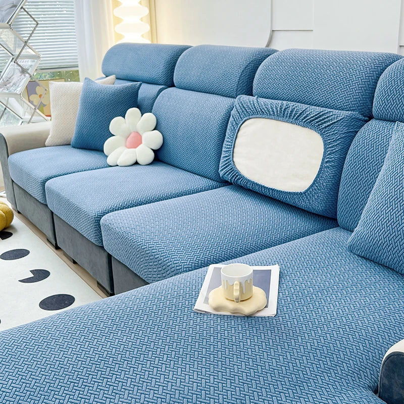 Stretch Jacquard Sofa Cover – Soft, Snug, and Stylish Protection