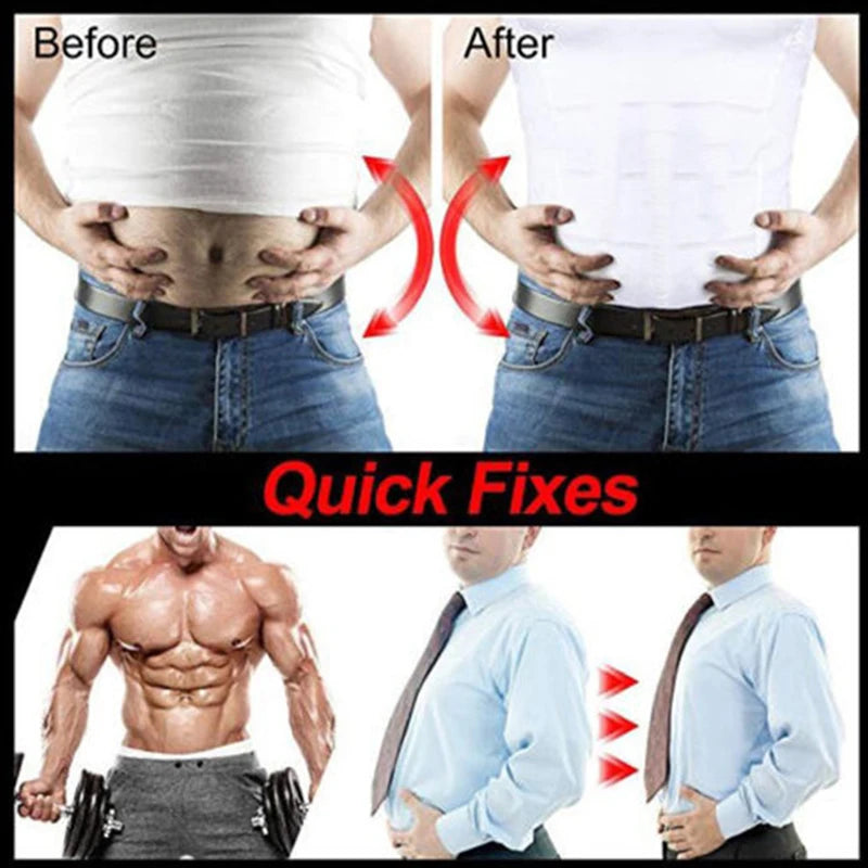 Men's Compression Shaper Vest – Slimming Body Tummy Control Shirt