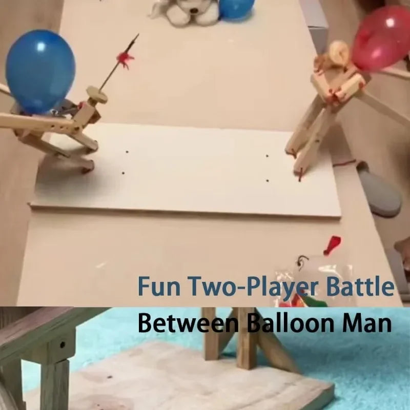 Wooden Balloon Battle Game – Fast-Paced Balloon Pop Challenge for 2 Players